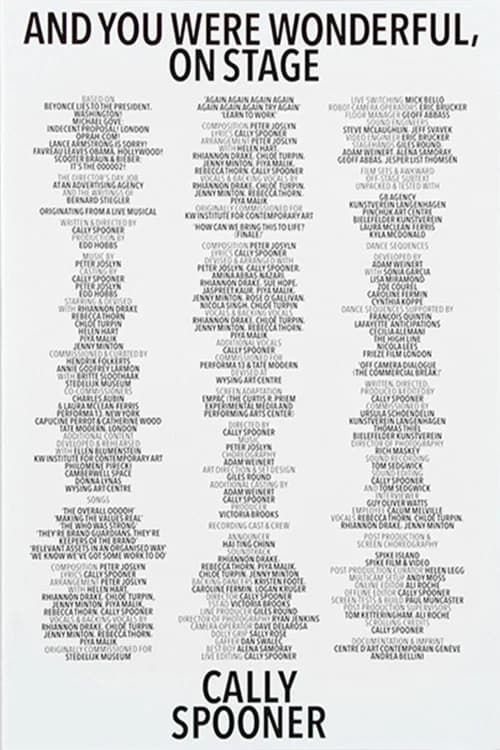 And You Were Wonderful, On Stage poster